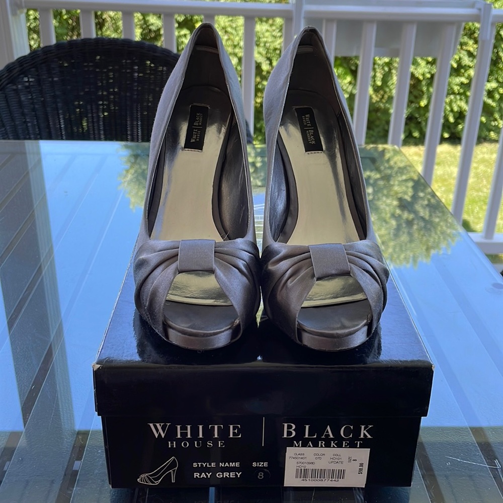 White House Black Market Ray Grey Heels